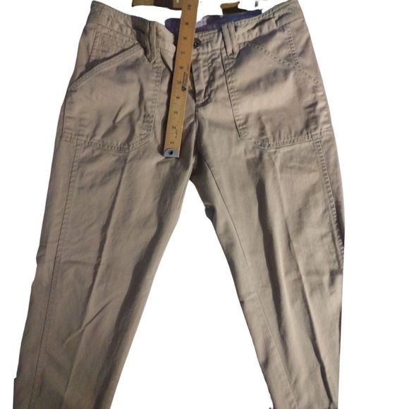 Banana Republic Cropped Stretch Khakis Size 4 Buttons at Ankles EUC - Picture 10 of 12
